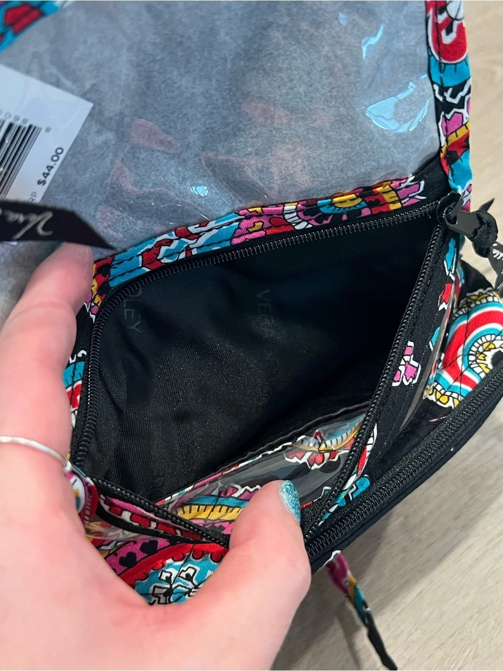 Vera Bradley Jewelry Travel Case Black and Pink Parisian Paisley NWT